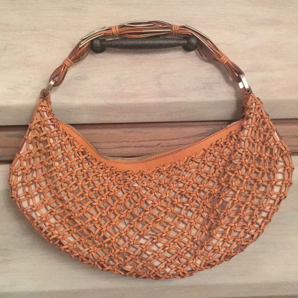 Calvin Klein Braided Saddle Leather Bag